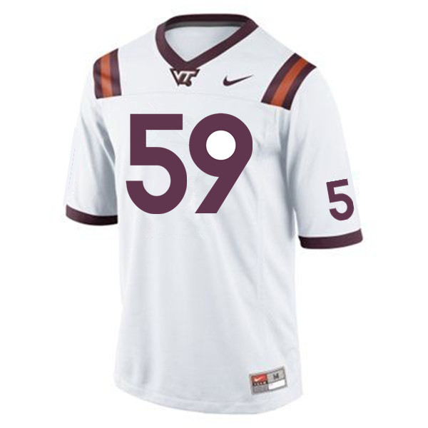 Men #59 J'Bril Glaze Virginia Tech Hokies College Football Jerseys Sale-Maroon